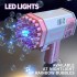 one pack Electric Automatic Bubble Gun with LED Light for Kids - Portable Rocket Launcher for Parties and Gifts