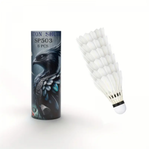 Spphoneix 6-Piece Premium Goose Feather Badminton Shuttlecocks - Durable & High-Quality