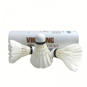 6pcs Premium White Goose Feather Badminton Shuttlecock for Outdoor Training and Sports - Durable and High-Performance