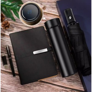 a5 Notebook company business office notepad Hard leather work This meeting minutes book thick simple exquisite high-end gift box set