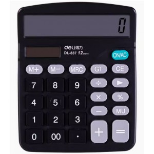  DeLi Calculator 837 Economical solar dual power computer voice finance big screen big button