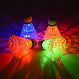 4pcs ( Luminous Badminton ) New Arrival Luminous Badminton, Plastic Badminton With Light, Outdoor Sports Badminton