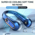 1pc, Portable Neck Fan, USB rechargeable, Personal mini Fan with digital Display, 18.2cm*7.24cm, Adjustable, Super Ice cooling, Safe & comfortable, for Office, Sport & Outdoor Use