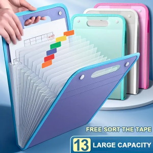 Expandable A4 Document Organizer - 13-Layer, Durable Pp Material File Folder For Easy Storage